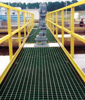 GRP grating walkway