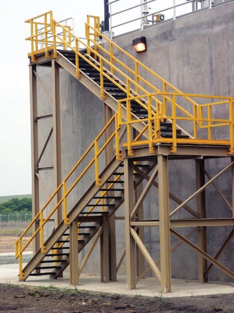 GRP grating in wastewater treatment plants