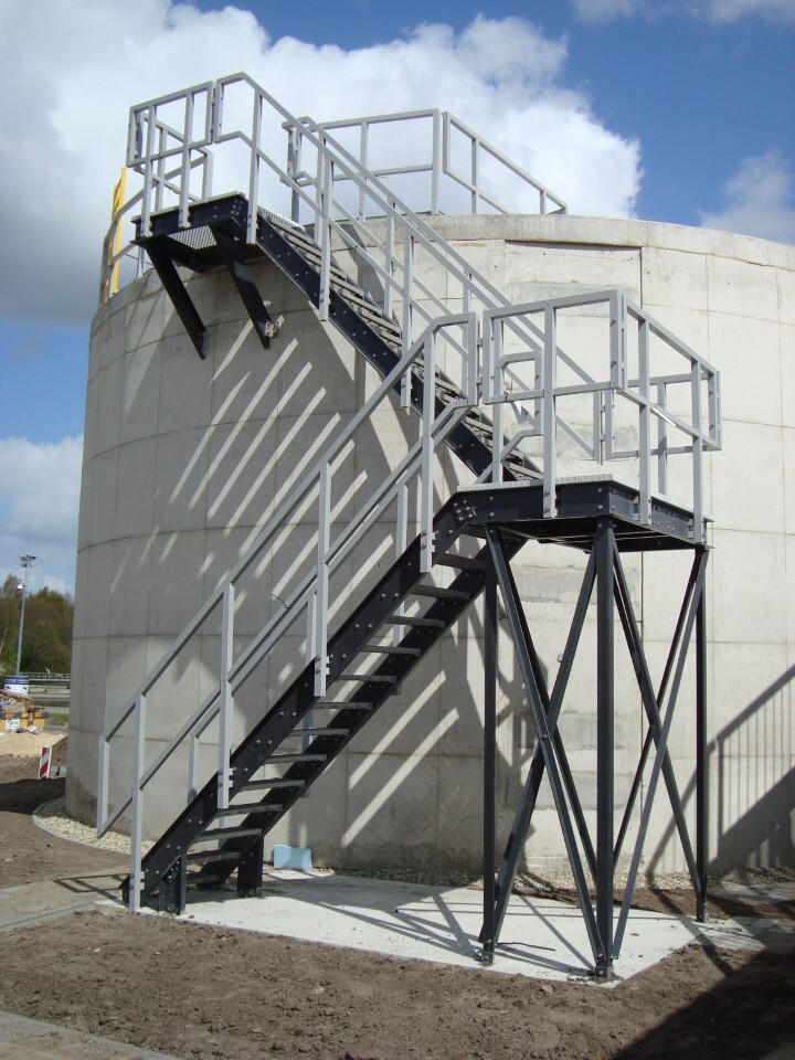 Water purification plant industrial stair treads