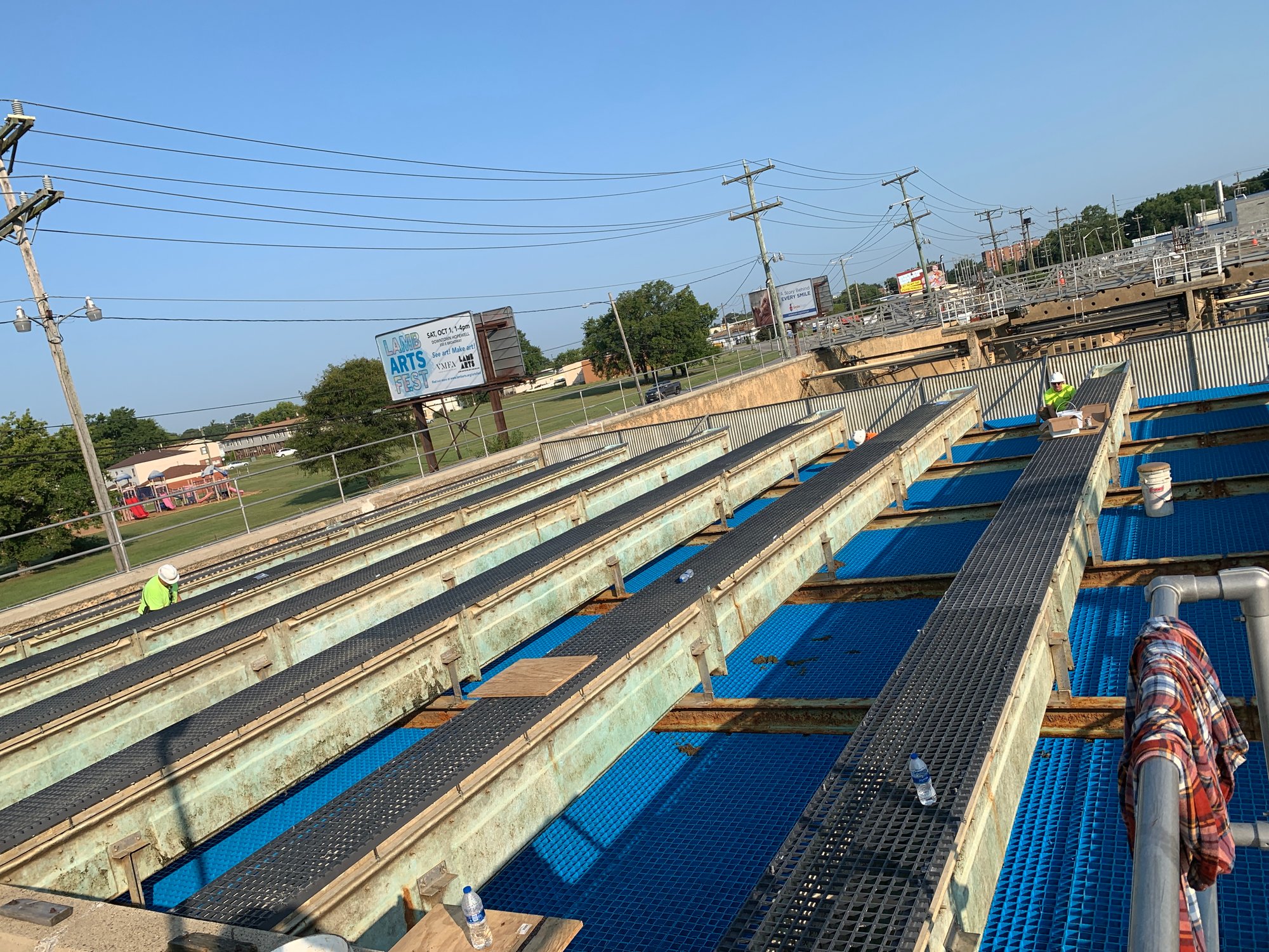 FRP construction in a wastewater treatment facility