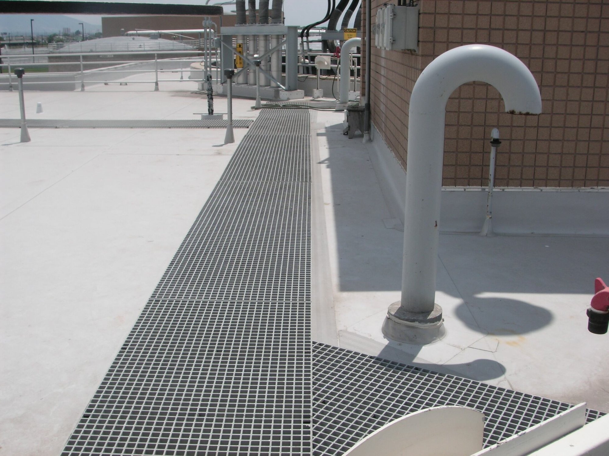 Commercial FRP rooftop walkway system