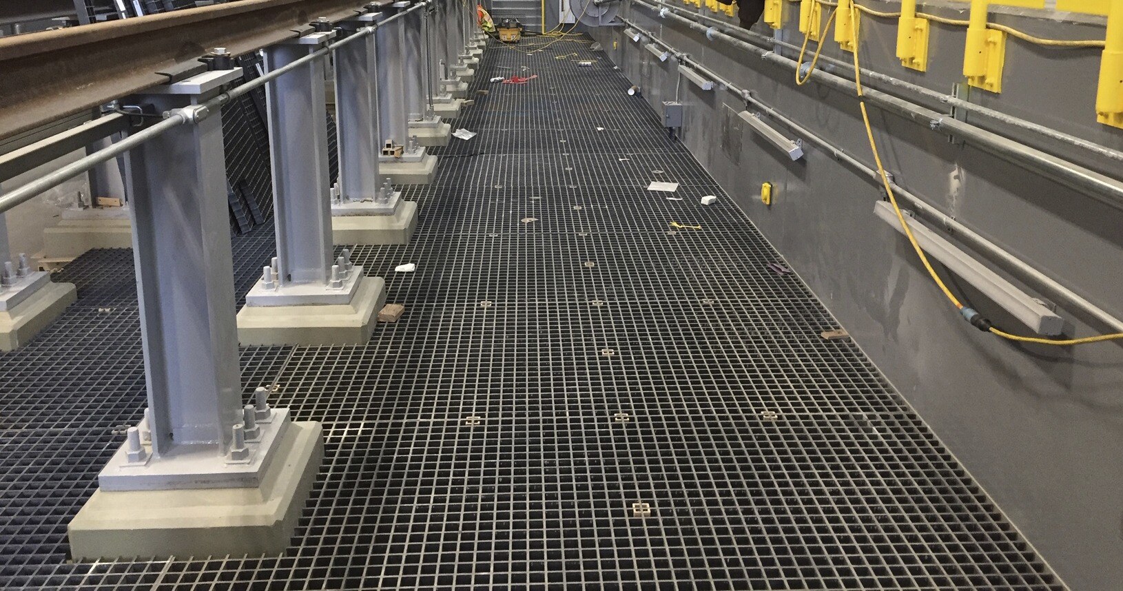 FRP grating on a Metra walkway
