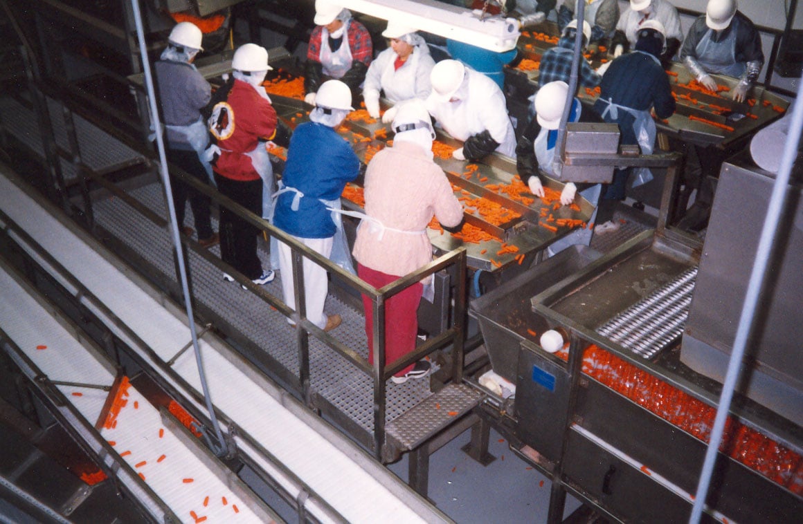 FGI-AM molded grating platform in a food processing facility