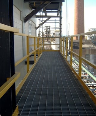 Rooftop Safety Railing - Stair Access