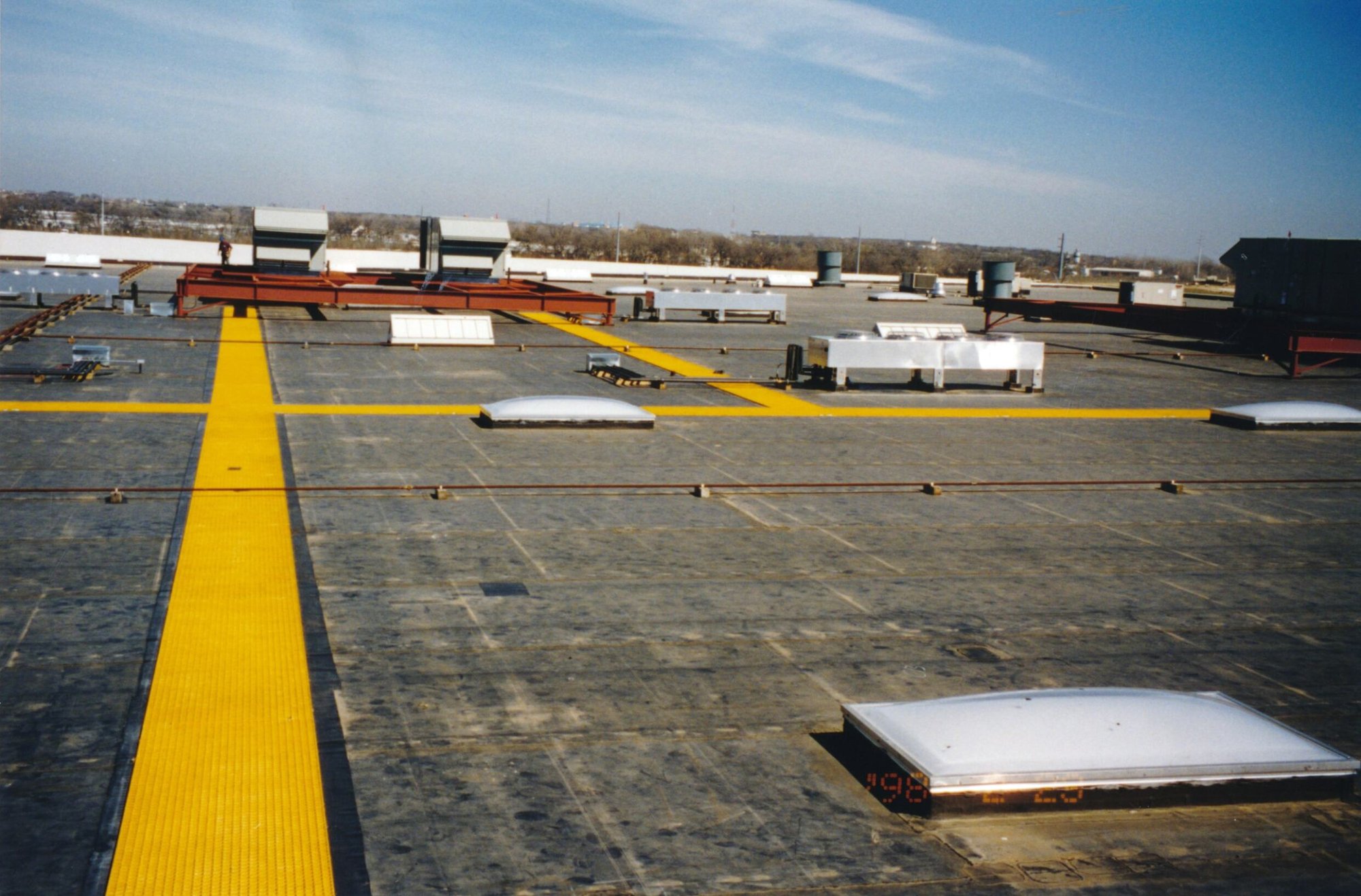 Telecommunications FRP rooftop walkway