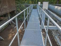 metal grate walkway